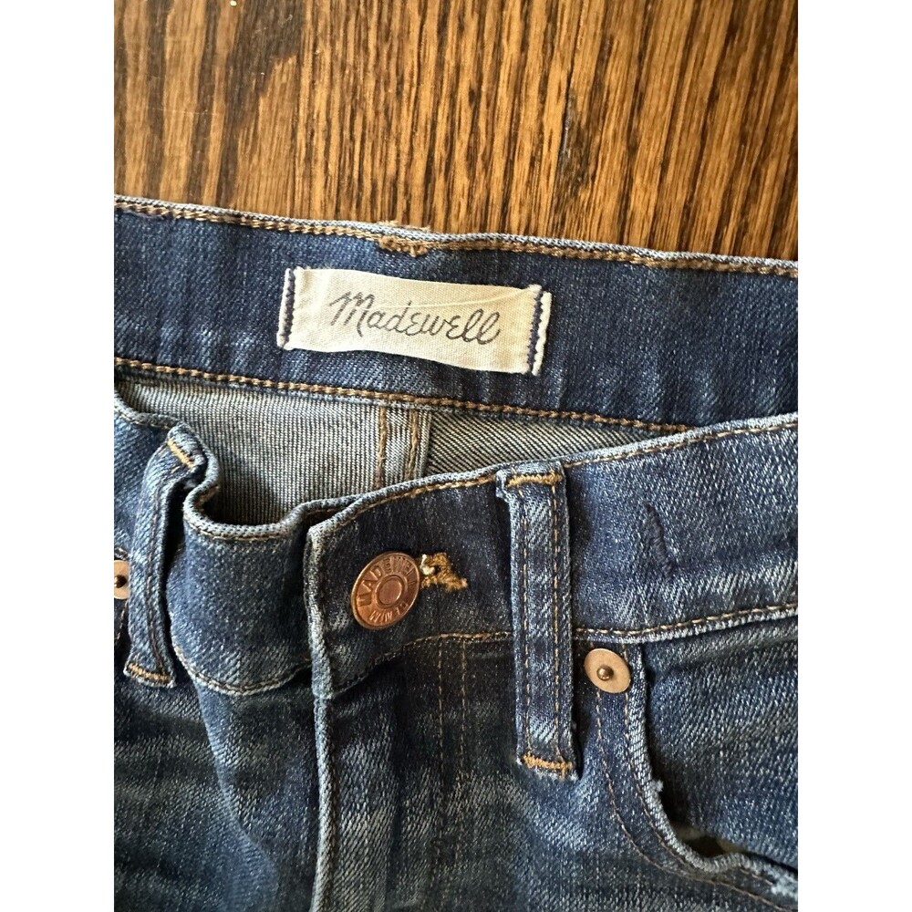 Madewell Women’s Size 24 Blue 9" High Riser Skinny Skinny Jeans Distressed - Picture 2 of 9